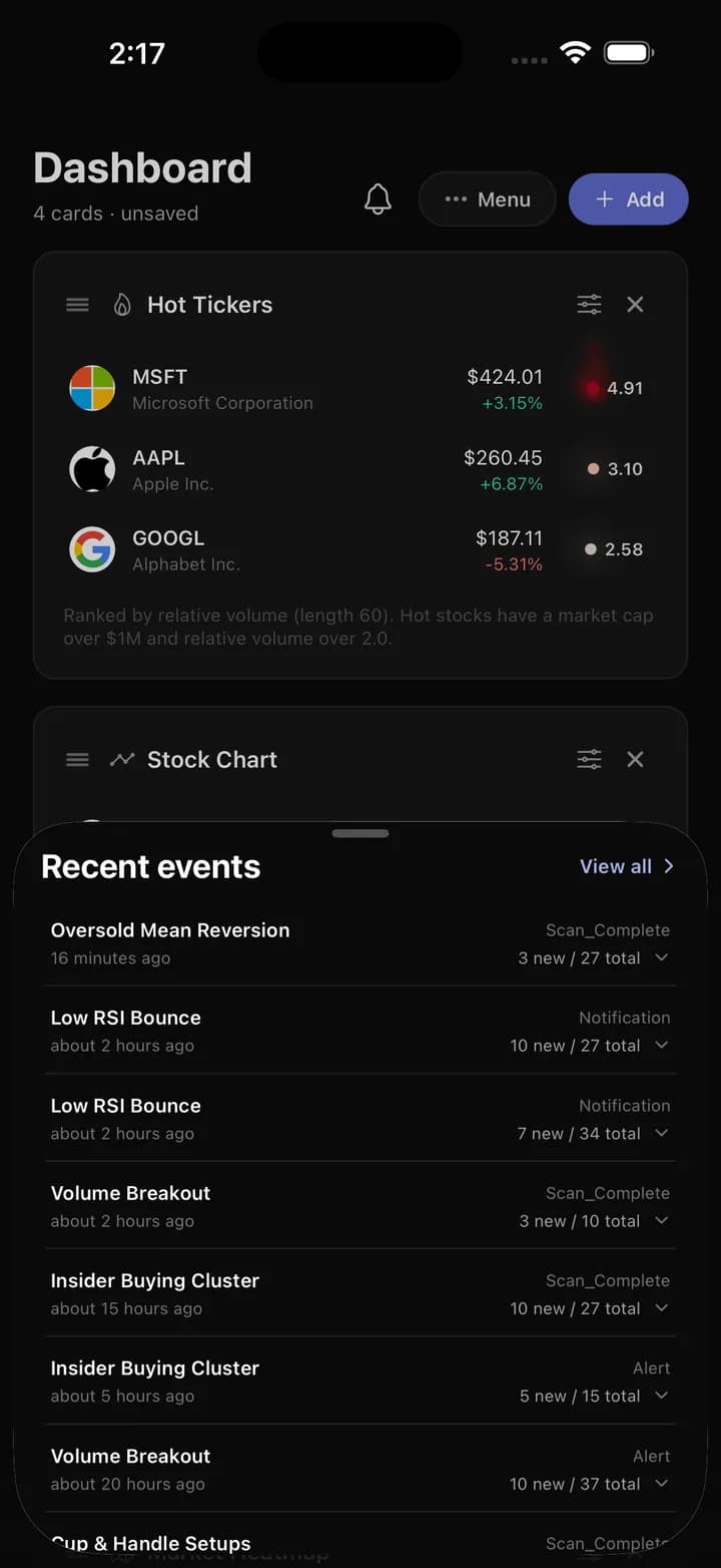 Real-time scan alerts in the scanr.ai app